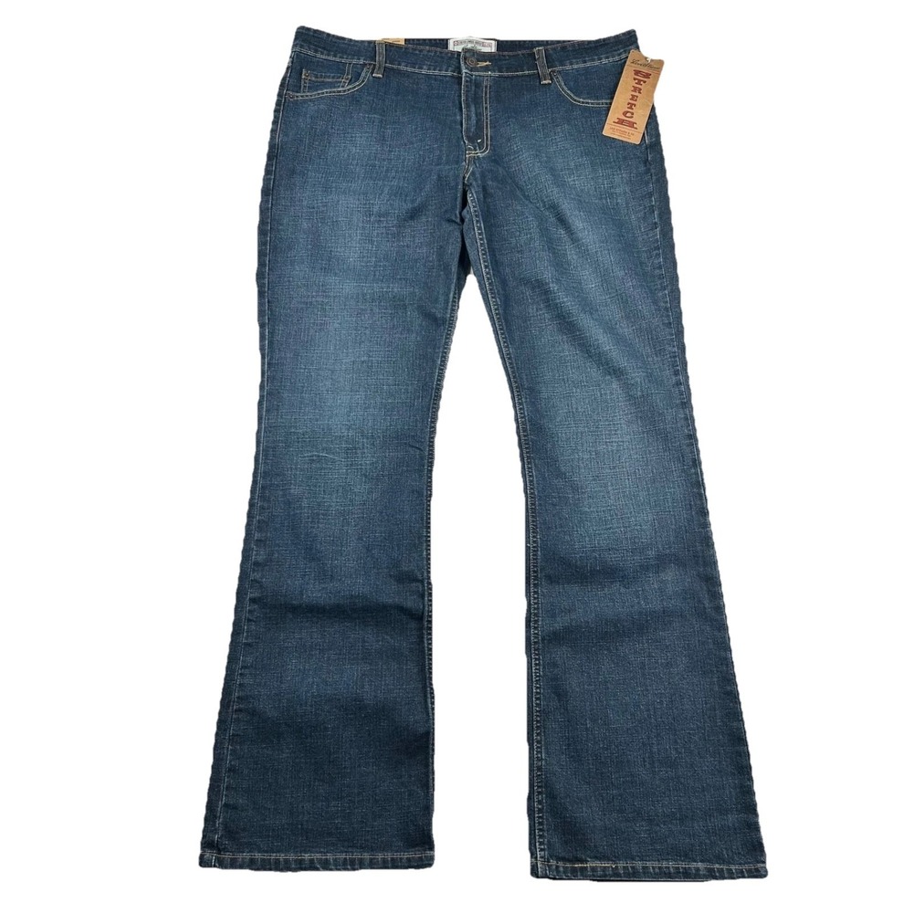 Vintage Levis Jeans Junior 17 Long Lowrise Bootcut Stretch Western Denim Y2K